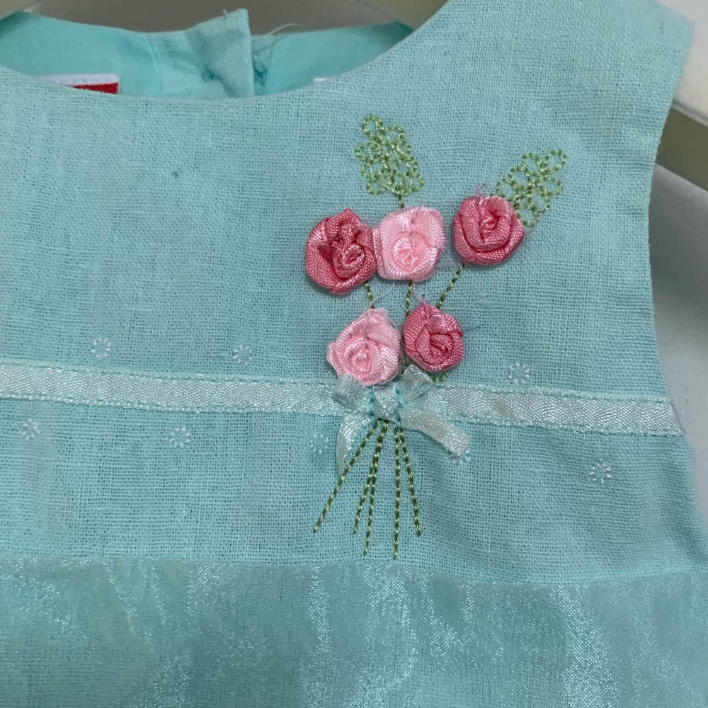 Vintage Baby Linen Dress Set - Picture 3 of 5